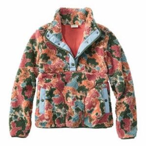 L.L. Bean - Bean's Sherpa Fleece Pullover, Sienna Brick Camo